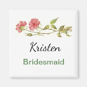 Roze anjerbruid magneet (Voorkant)