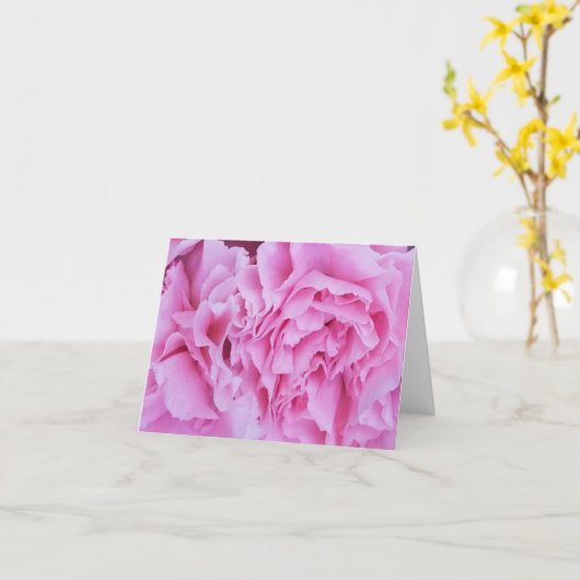 Roze anjeremkaart kaart (Gele Bloem)