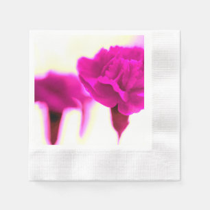 Roze anjerpapier servet