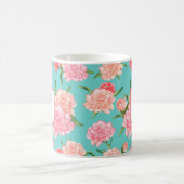 Roze Anjerprint Monogram Koffiemok (Center)