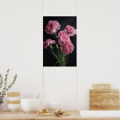 Roze Anjers Bloem Art Print Poster (Keuken)