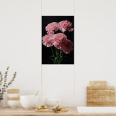 Roze Anjers Bloem Art Print Poster (Keuken)