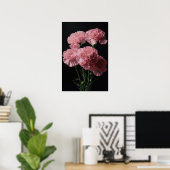 Roze Anjers Bloem Art Print Poster (Thuiskantoor)