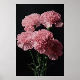 Roze Anjers Bloem Art Print Poster