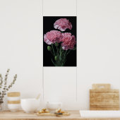 Roze Anjers Bloem Art Print Poster (Keuken)