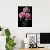 Roze Anjers Bloem Art Print Poster (Thuiskantoor)