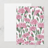 Roze anjers bloemen (Voorkant / Achterkant)