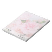 roze anjers bloemen  fotografie notitieblok (Linkerzijde)