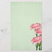 Roze anjers briefpapier (Voorkant)