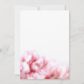 Roze anjers bruids douche uitnodiging (Achterkant)