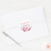Roze anjers Dank u Sticker (Envelop)