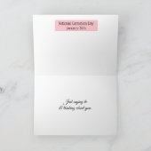 Roze anjers en  letter Kaart (Binnen)