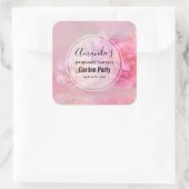  roze anjers Fotokaarsen voor zakelijk gebruik Vierkante Sticker (Tas)