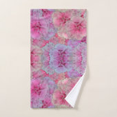 Roze anjers in  stijl bad handdoek (Handdoek)