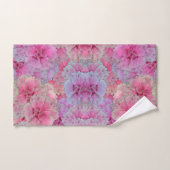 Roze anjers in  stijl bad handdoek (Handdoek)