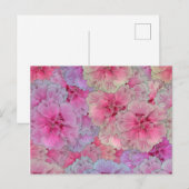 Roze anjers in stijl briefkaart (Voorkant / Achterkant)