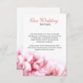 Roze anjers informatiekaartje (Voorkant / Achterkant)