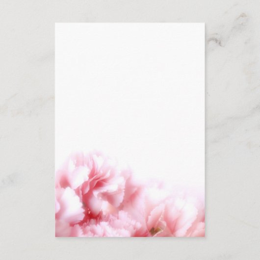 Roze anjers informatiekaartje (Achterkant)