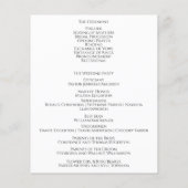 Roze Anjers Luxe Modern Floral Wedding Program (Achterkant)
