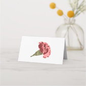 Roze Anjers Luxe Moderne Bloemen Bruiloft Plaatskaartje (Achterkant)