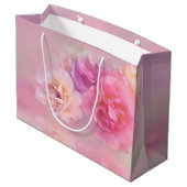  roze anjers met stijlvolle foto van zaterdag groot cadeauzakje (Achterkant Gekanteld)