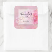  roze anjers met stijlvolle foto's vierkante sticker (Tas)