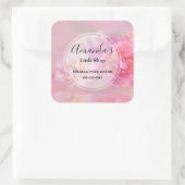  roze anjers met stijlvolle foto's vierkante sticker (Tas)