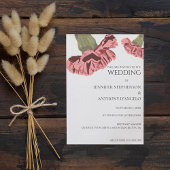 Roze Anjers Moderne Bloemen Custom Kaart