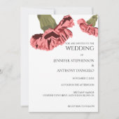 Roze Anjers Moderne Bloemen Custom Kaart (Voorkant)