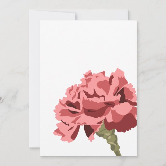 Roze Anjers Moderne Bloemen Custom Kaart (Achterkant)