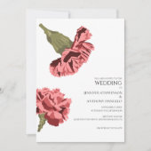 Roze Anjers Moderne Bloemen Custom Kaart (Voorkant)