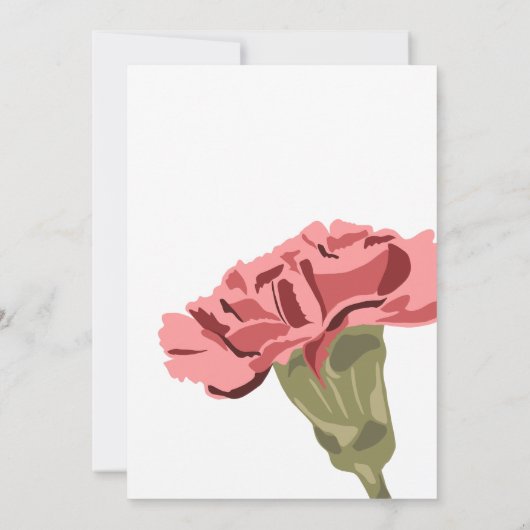 Roze Anjers Moderne Bloemen Custom Kaart (Achterkant)