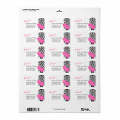 Roze anjers moderne luxebruidjes adresetiketten etiket (Full Sheet)