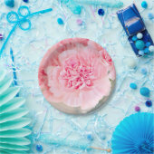 Roze anjers papieren bordje (Feest)