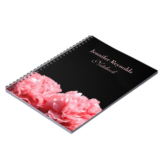 Roze anjers, persoonlijk Notitieboek (Linkerzijde)