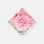 Roze anjers servetten (Hoek)