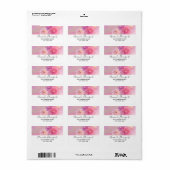  roze anjers stijlvolle foto etiket (Full Sheet)