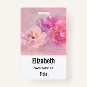  roze anjers stijlvolle fotografie badge (Achterkant)