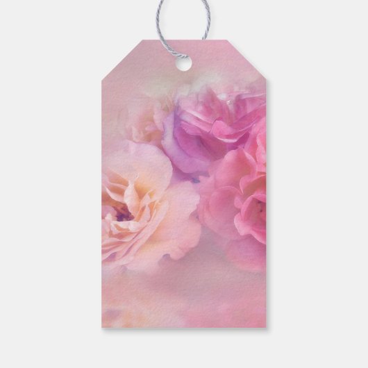  roze anjers Stijlvolle fotografie bruiloft Cadeaulabel (Achterkant)