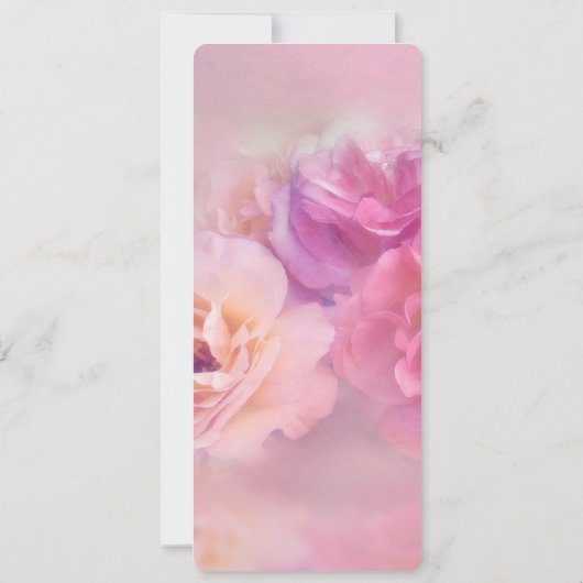  roze anjers stijlvolle fotografie kaart (Achterkant)