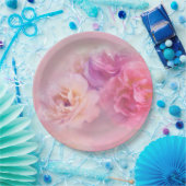  roze anjers stijlvolle fotografie papieren bordje (Feest)