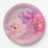  roze anjers stijlvolle fotografie papieren bordje (Voorkant)