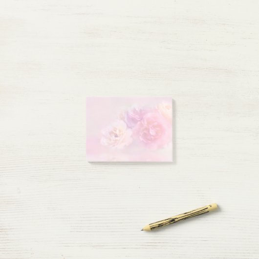 roze anjers stijlvolle fotografie post-it® notes (Op bureau)