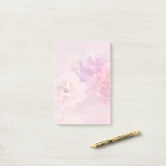 roze anjers stijlvolle fotografie post-it® notes (Op bureau)