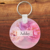 roze anjers stijlvolle fotografie sleutelhanger (Voorkant)