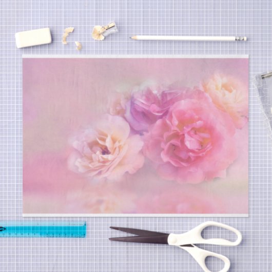 roze anjers stijlvolle fotografie tissuepapier (Craft)