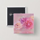  roze anjers stijlvolle fotografie vierkante button 5,1 cm (Voorkant /achterkant)