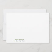 Roze anjers waterverf Flat Save the Date Card (Achterkant)