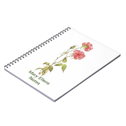 roze anjers - waterverf notitieboek (Linkerzijde)