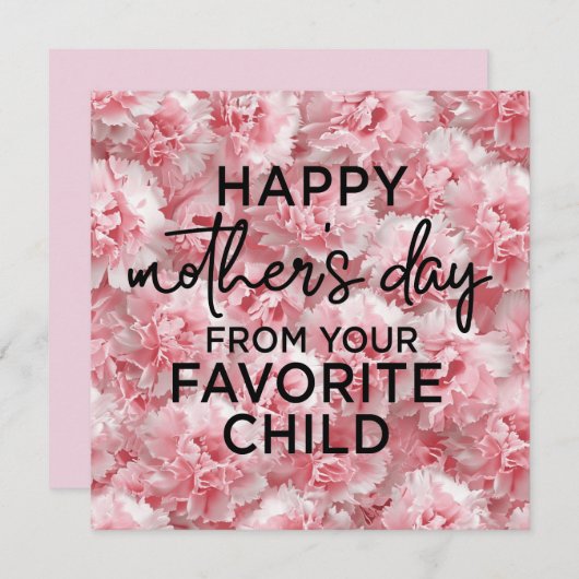 Roze anjerventilator voor Moederdag (Voorkant / Achterkant)